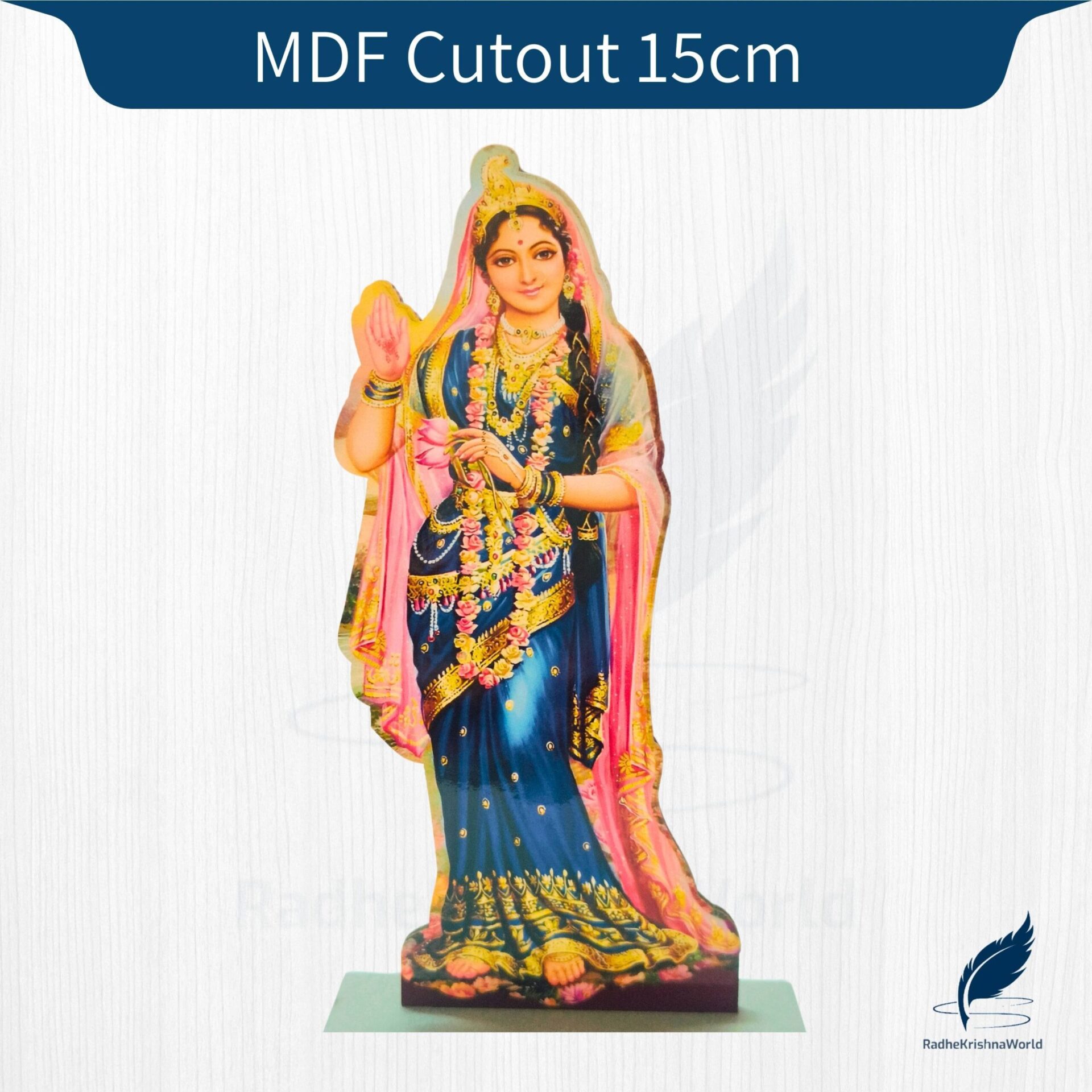 15cm Shri Radharani Standing MDF Cutouts