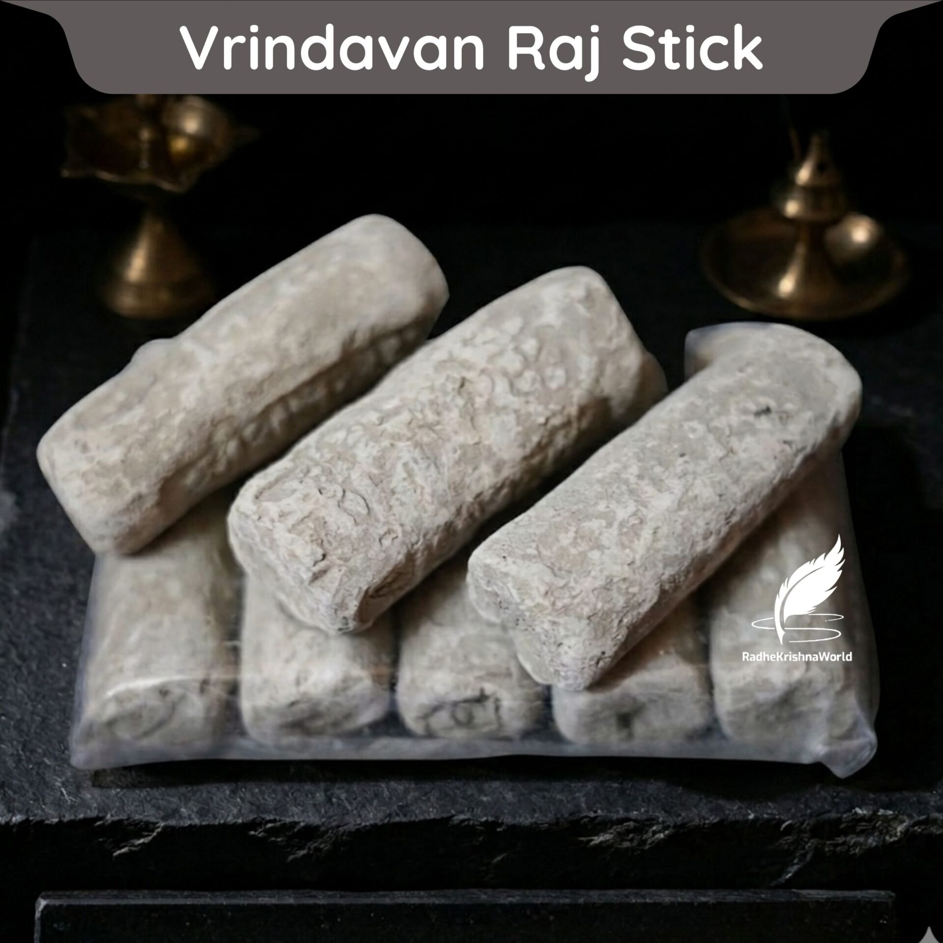 Vrindavan Raj Stick for Tilak – Pure & Natural | Pack of 4 | RadheKrishnaWorld