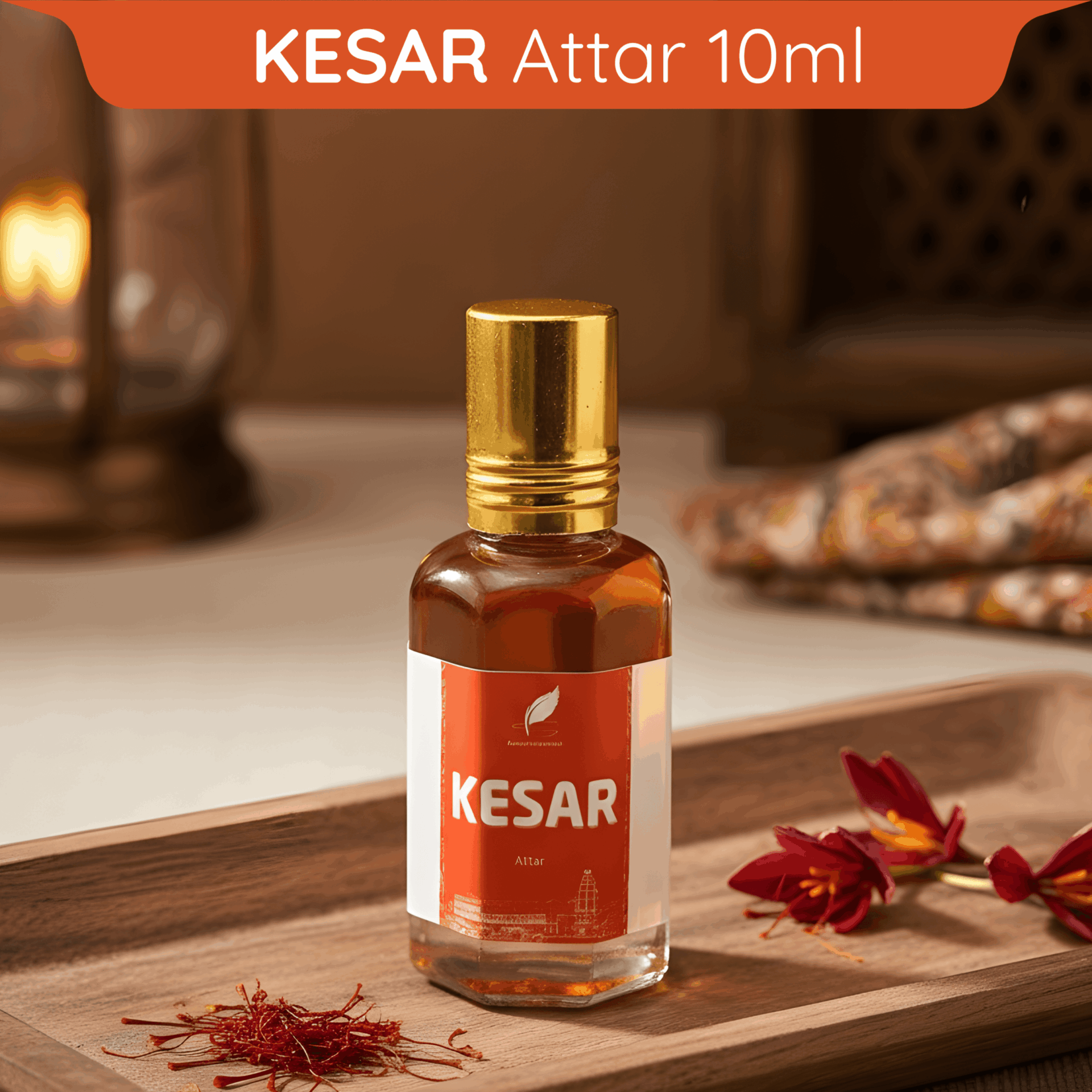 Kesar Fragrance Attar for Thakur Sewa – Winter Season Special from Vrindavan (12ml)