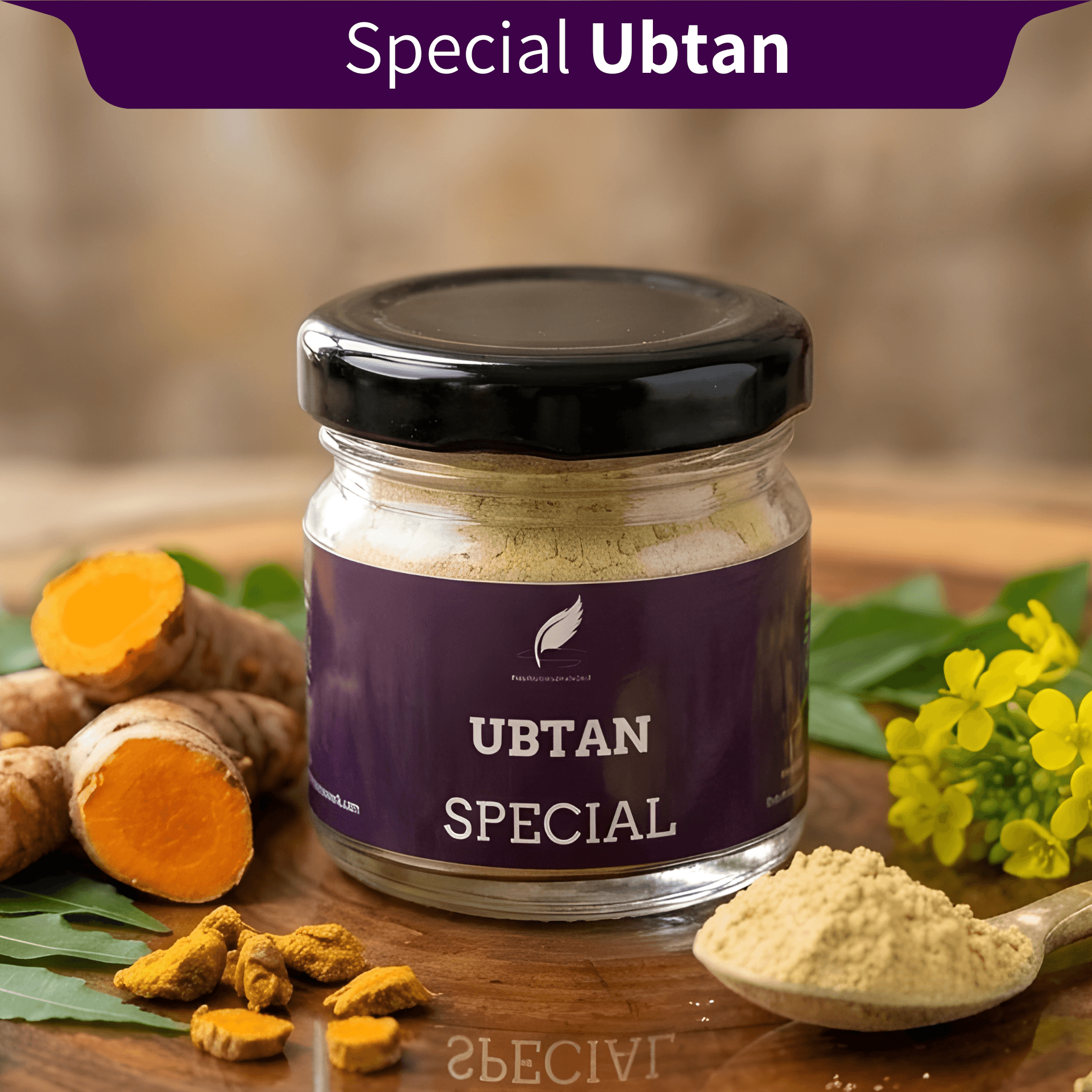 RadheKrishnaWorld Special Ubtan (15g) | Premium Kesar & Haldi Ayurvedic Blend
