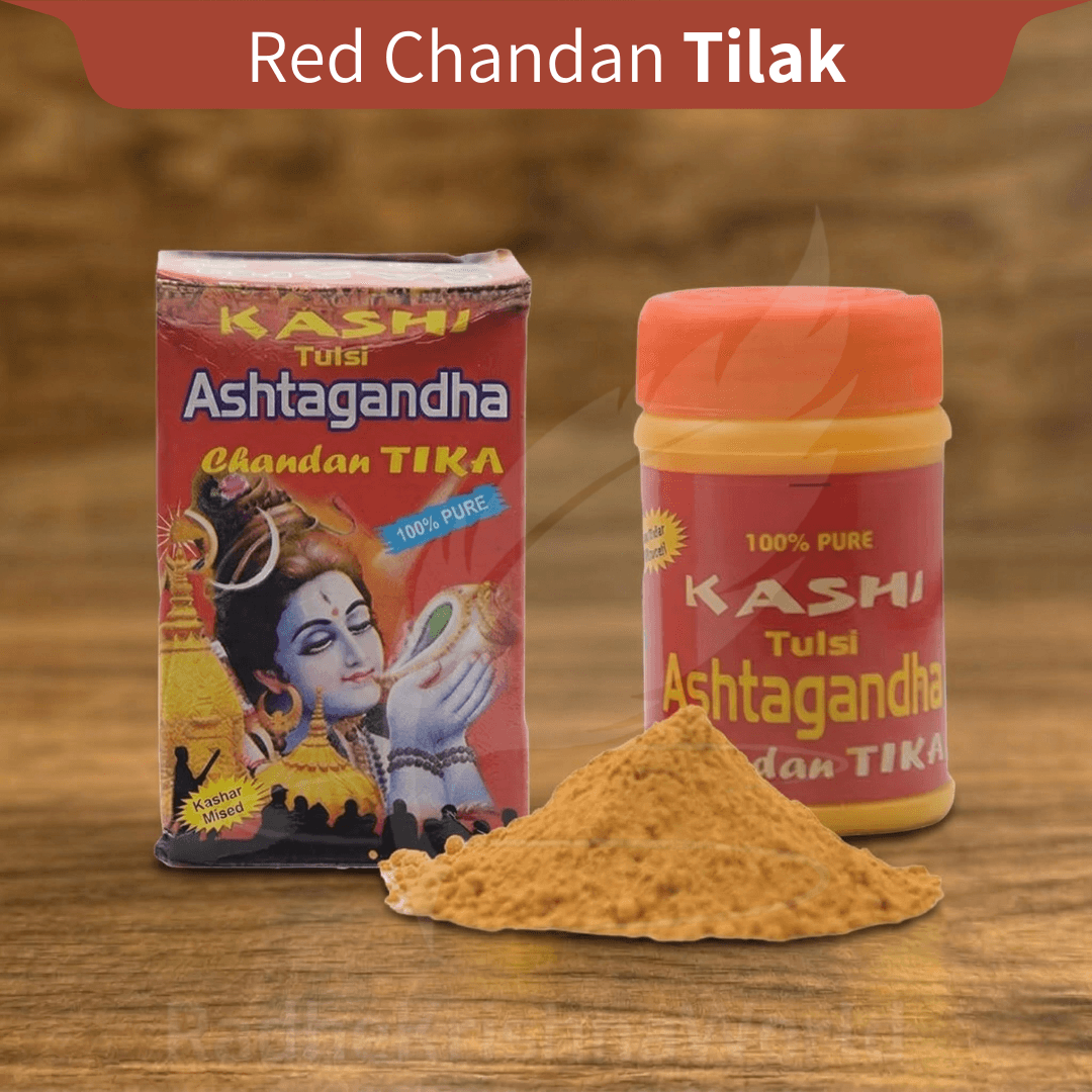 Kashi Ashtagandh Chandan Tilak Powder (125g) | Sacred 8-Herb Fragrance for Puja