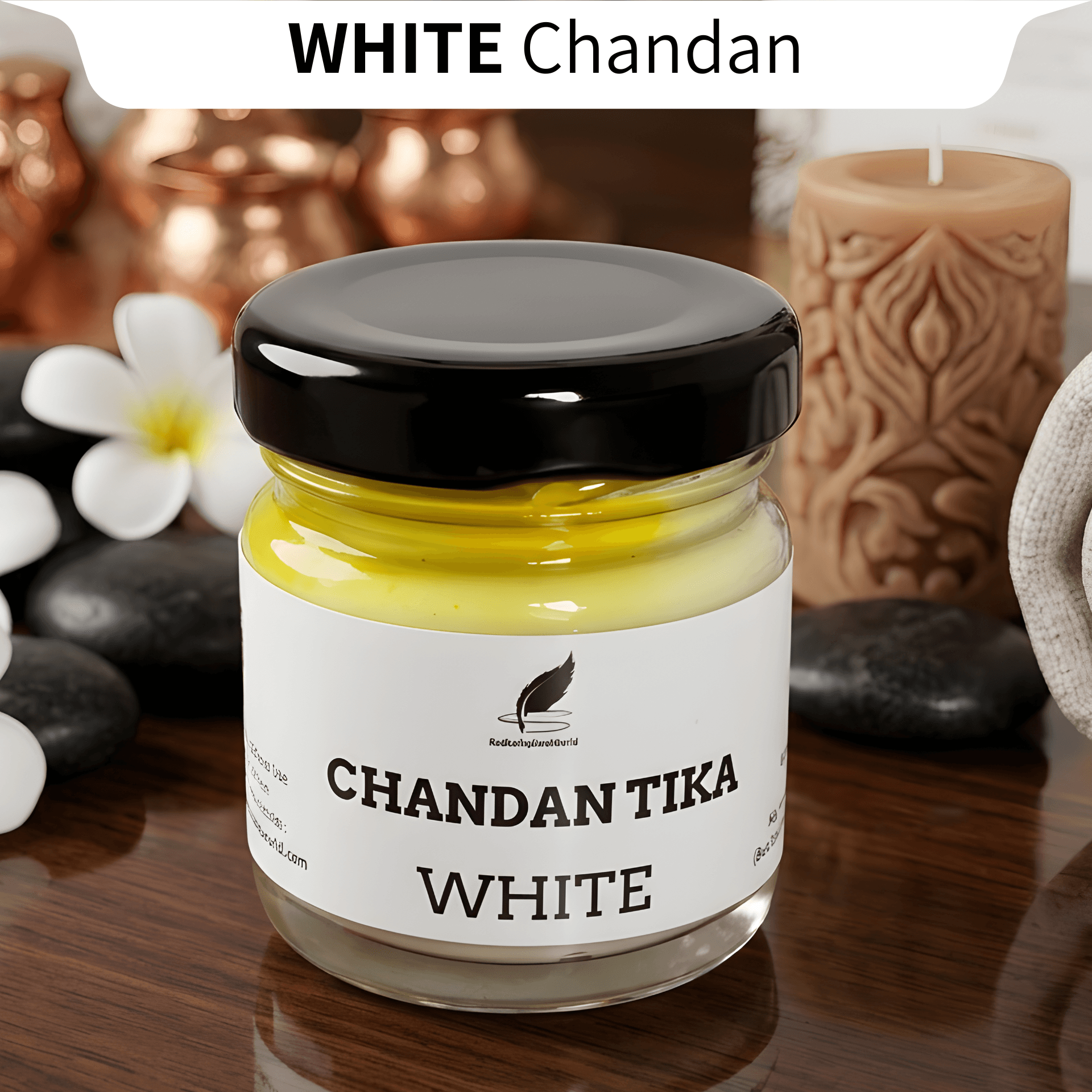 Kesar Yukt White Gopi Chandan Tika Liquid (30g) | Premium Saffron Blended Safed Tilak
