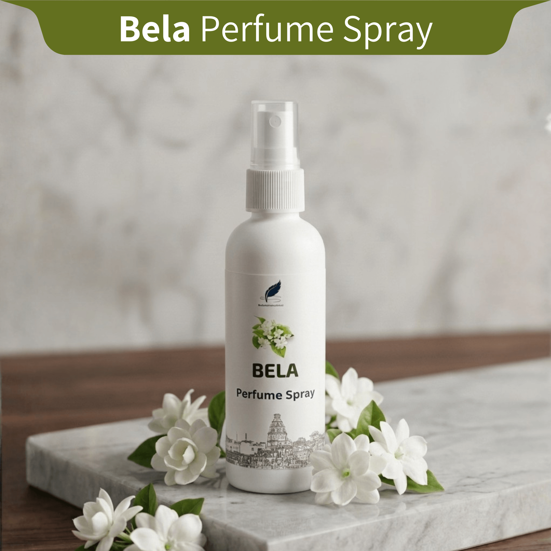 Natural Bela Perfume Spray (100ml) | Long Lasting Arabian Jasmine Fragrance