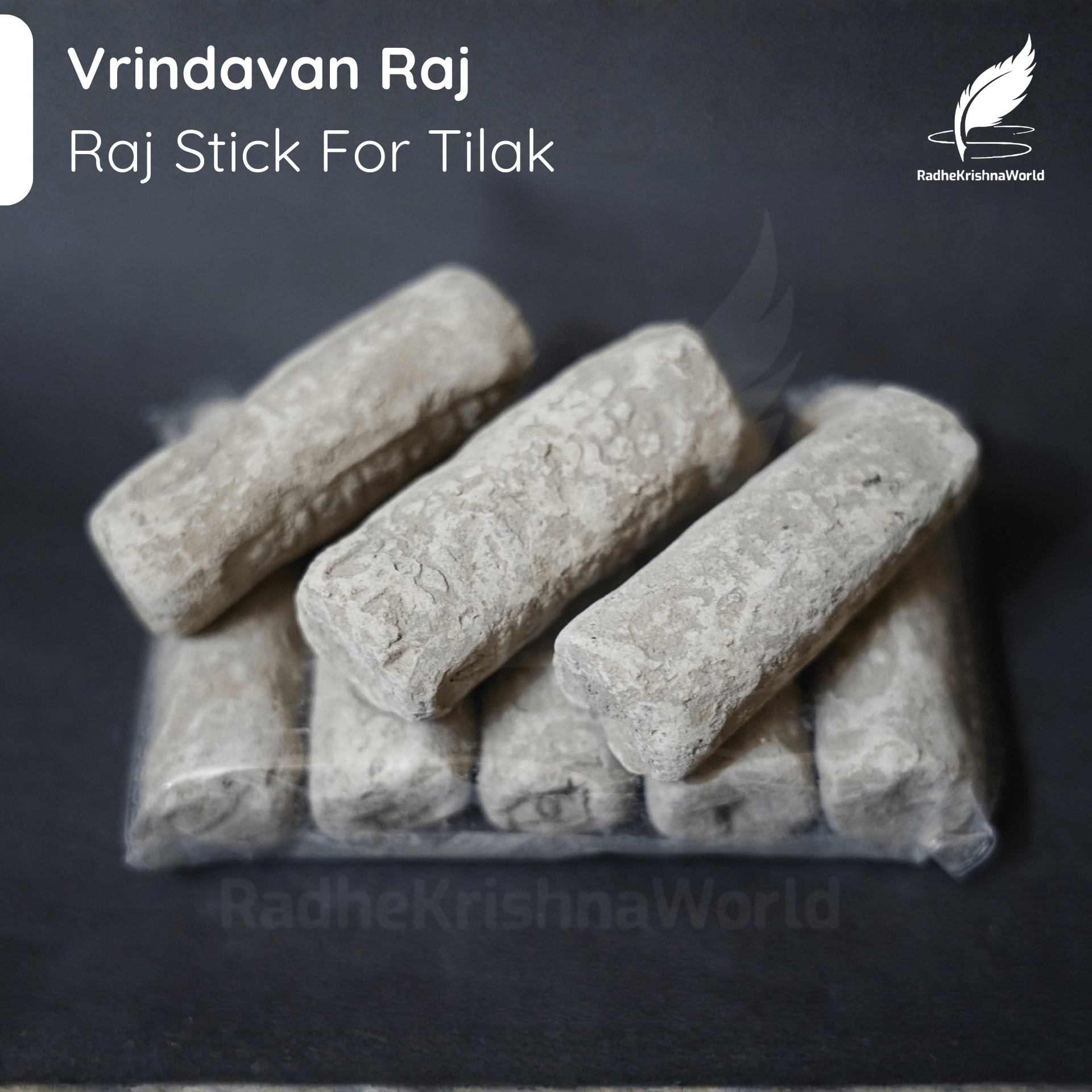 Vrindavan Raj Stick for Tilak – Pure & Natural | Pack of 4 | RadheKrishnaWorld