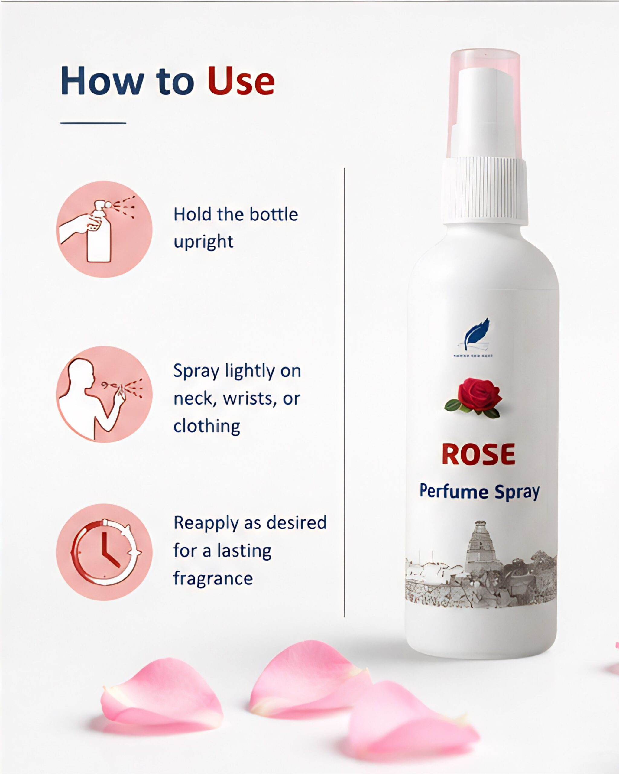 Rose Perfume Spray (100ml) | Long Lasting Floral Fragrance - Image 3